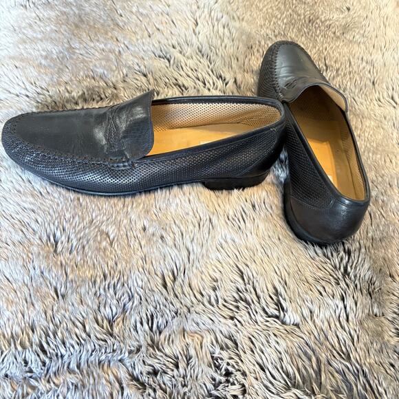 Moreschi Leather Men's Loafers Italian Black Italy Men’s 9 - Picture 3 of 10